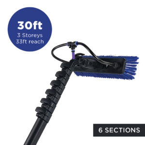 Teleskopinis vandeniu maitinamas kotas – 30 pėdų/9,1 m (33 pėdų darbinis aukštis) Streamline® OVA8® 24T anglies pluoštas