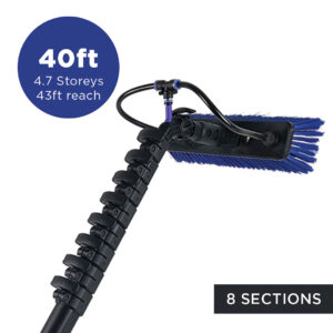 Teleskopinė vandens padavimo lazda – 40 pėdų/12,2 m (pasiekiamumas 43 pėdos) Streamline® OVA8® 30T anglies pluošto