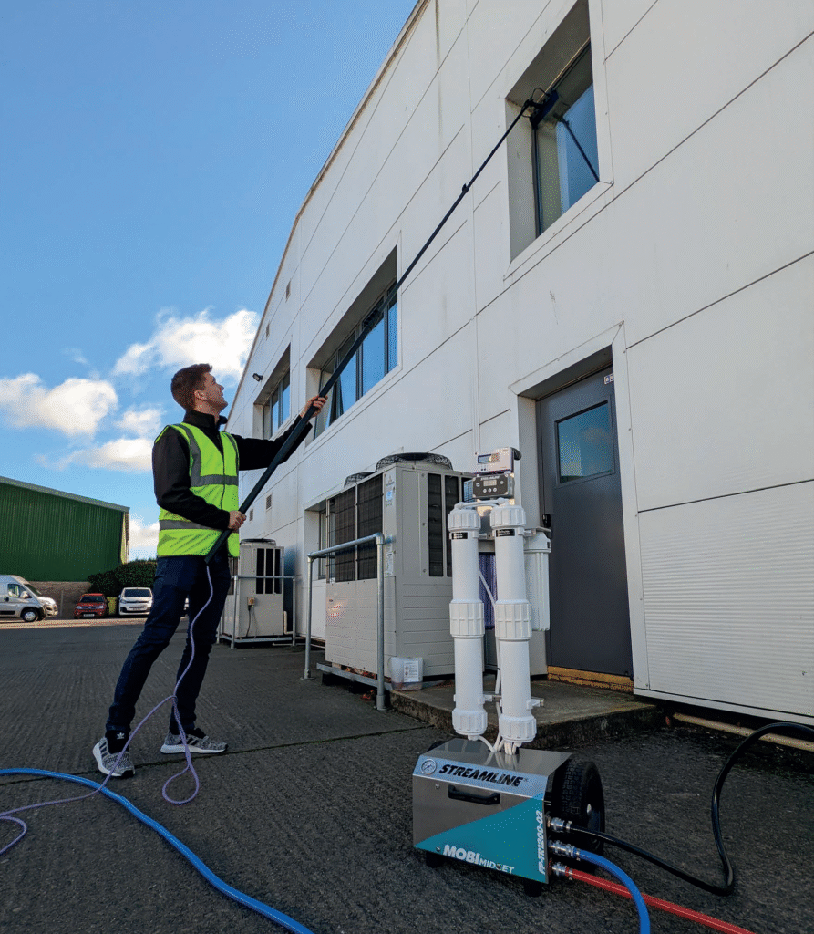 langų valymas su streamline įranga