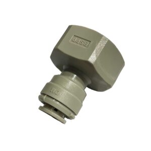 Adapteris 3/8 colio įspaudžiama jungtis – 3/4 colio BSP vidinis sriegis