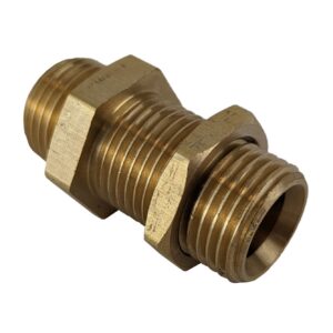 1/2 colio x 1/2 colio BSP žalvarinė išorinio sriegio sąjunga