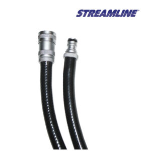 Nerūdijančio plieno jungčių žarnos komplektas, nuo filtro talpyklos iki žarnos ritės