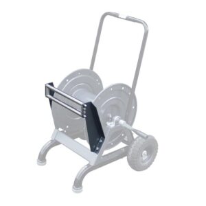 Aukšto slėgio žarnos ritė 300′ x 3/8″ – A formos tipo, su vežimėliu ir žarnos kreipikliu.