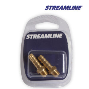 Žalvarinis 1/4 colio V x 8 mm žarnos antgalis