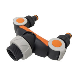 Nailoninis dvigubas nipelinis adapteris su vožtuvu ir 1/2 & 3/4 colio vidiniu sriegiu, kaina už vienetą