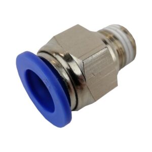 12mm greitoji jungtis – 1/4 colio BSP išorinio sriegio adapteris, nikeliuotas žalvaris