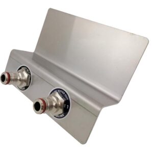 Nerūdijančio plieno kiauryminiai laikikliai su nerūdijančio plieno 10 mm įspaudžiamomis jungiamosiomis detalėmis.